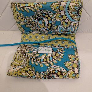 Retired Vera Bradley Peacock Book Cover Teal Green White Blue 2008
